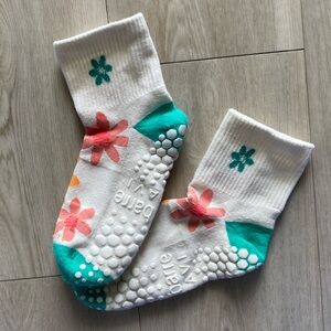 Flower Print Crew Pure Barre by Tavi Sticky Socks